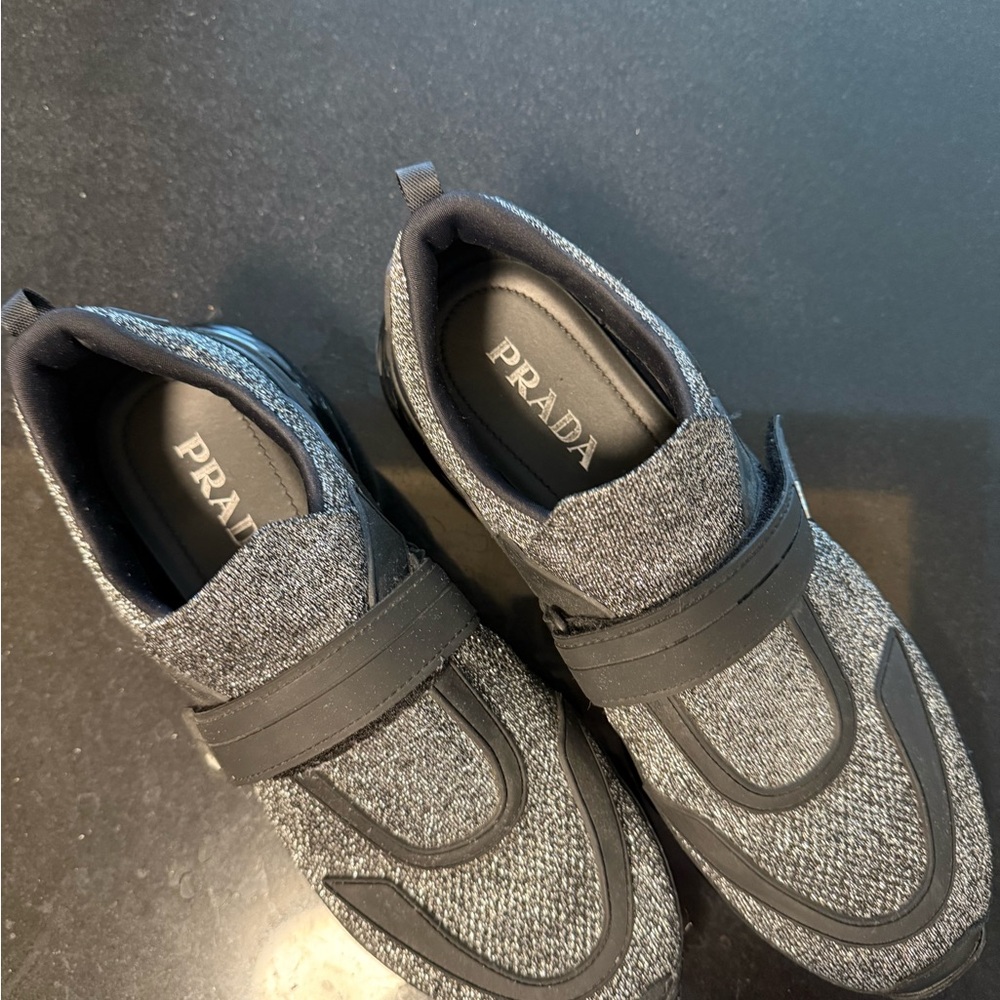 Prada Black Sneakers with Velcro Closure and Chunky Sole - Picture 2 of 3